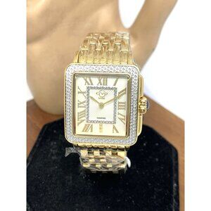 GV2 by Gevril Women's Watch 12303B Swiss Quartz Silver Dial Gold Steel 27.5mm